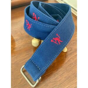 Bonobos Little Devil Navy Blue Canvas Belt ~ Devilish ~ Size S